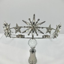 Exklusives Handgefertigtes Diadem mit Kristallsternen Diadem with crystal stars