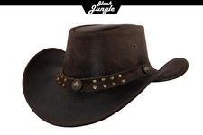 Black Jungle YUKON Outdoor Western Lederhut Australien Cowboy Lederhüte Reiterh