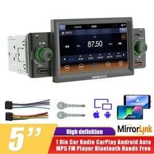 5" 1Din mit  Carplay/Android Auto Autoradio Navi Touchscreen Bluetooth FM DE U