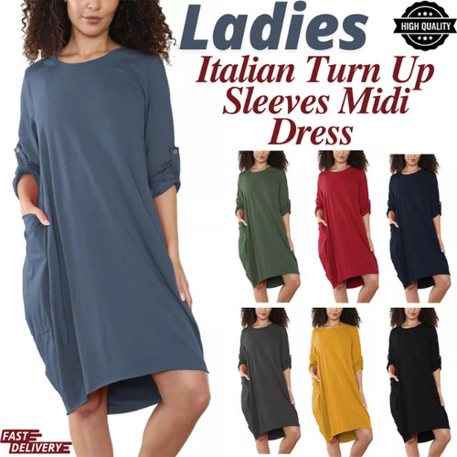 Italienisches damen midikleid - italienisches, damen-midikleid