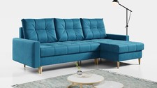 Sofa mit Schlaffunktion - Wohnlandschaft L Form Couch mit Schlaffunktion - ASTRA