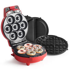 3-in-1 XXL Belgisches Waffeleisen Waffelautomat Omelett & Donut Maker Antihaft