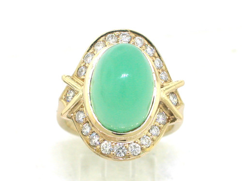 Chrysopras ring 585 gelbgold - ring,