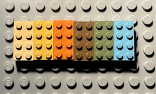 LEGO Modullex 2x4 Steine Lego Logo auf Noppen (MX1142L) Konvolut