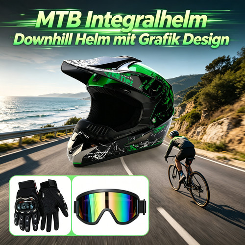 Motorrad crosshelm grünes - xl,