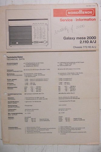 Nordmende galaxy mesa 2000 - nordmende,