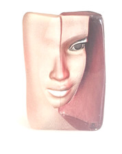 Mats Jonasson Glas Sweden Glasskulptur Maske Gesicht signiert MJ Målerås Sweden