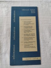 Spielplan Städtische Theater Karl Marx Stadt April 1958