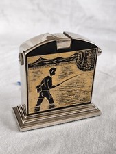 Tischfeuerzeug Kaschie Angler Feuerzeug alt Made in US Zone OVP Sammler Vintage