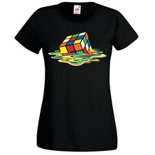 Youth Designz Zauberwürfel Damen T-Shirt Print Logo Cube Lustig Hobby Fun Geek