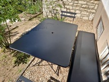Fermob Bistrotisch Klapptisch Gartentisch, 77 x 117 cm, Lakritz (Schwarz)