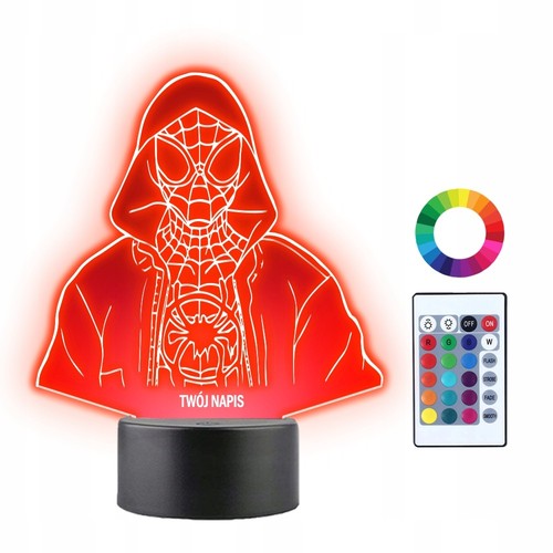 Led nachtlampe spider man - 3d,