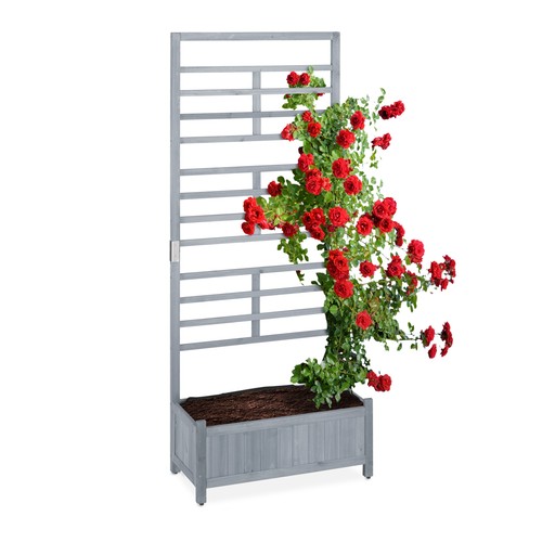 Pflanzkasten mit spalierwand