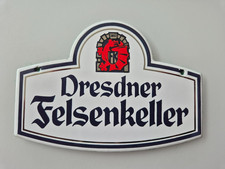 altes Bierschild Zapfhahnschild Dresdner Felsenkeller Emailliert