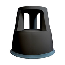 Westcott Rollhocker Schwarz, Tritthocker 3 Gleitrollen, Stopautomatik