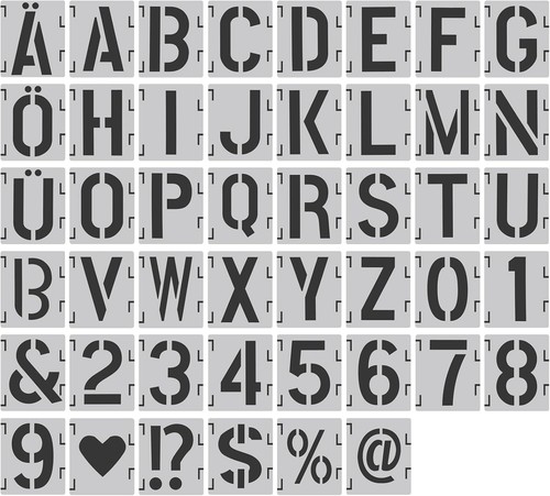 Stück buchstaben schablone - stück,