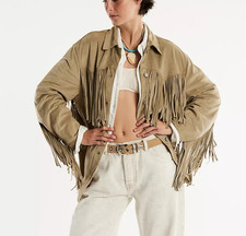 Damen Oversize Fransen