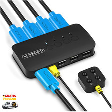 4 Port HDMI KVM Switch 4K 3