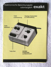DDR Bedienungsanleitung für Elektronische Belichtungsuhr exakt von RFT