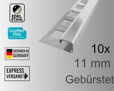 10x Quadrat Edelstahlschiene