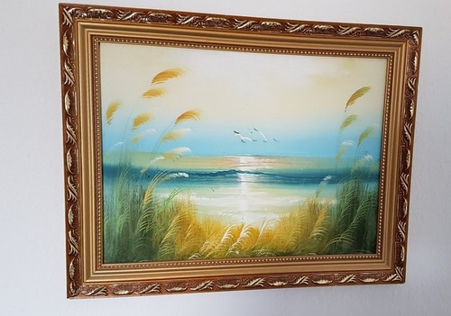 See landschaft bild auf - see,