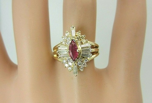14k gelbgold rubin - gelbgold, und