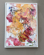 Acrylbild Musik Jazz Konzert Leinwand Handgemalt Signiert Wandbild Vom Künstler
