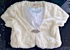 Plüschjacke Felljacke Orsay weiß Kunstfell Kunstpelz weiß Pelzjacke