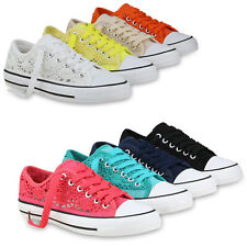 Damen Sneaker Low Spitzenstoff