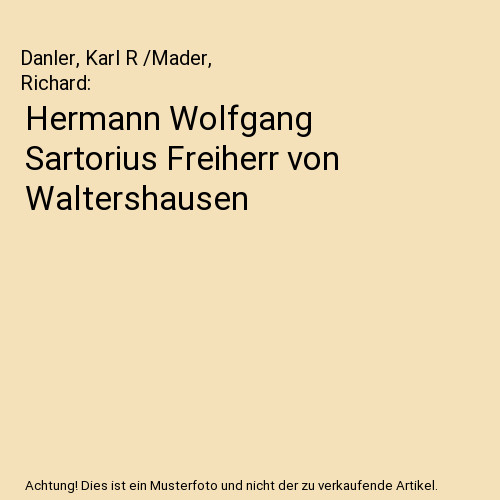 Hermann wolfgang sartorius - hermann,