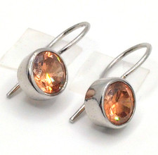 Designer Statement Ohrringe 925er Sterling Silber Citrin Vintage Fashion Style