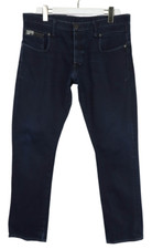 G-Star Blade Slim Strategic Embro Herrenjeans W36/L32 Dunkelblau Knopf Cut Belt