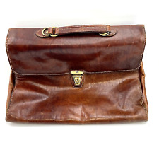 The Bridge Rucksack Aktentasche Echtes Leder hochwertig Vintage 70er 44X32X15 cm