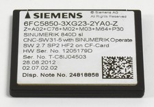 Siemens Sinumerik 840D sl CNC-SW31-5, 6FC5850-3XG23-2YA0-Z