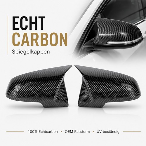 Echt carbon spiegelkappen - carbon,
