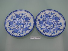 ROSENTHAL Else - -- Blaue Stunde PARADIESVOGEL - 2 Kuchenteller Ø 19,5 cm -- -