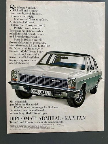 1969 opel diplomat admiral - opel,