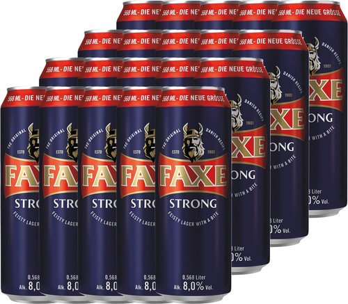 20x faxe bier strong 568ml - faxe,
