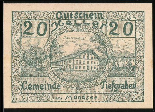 Notgeld tiefgraben mondsee - tiefgraben, am