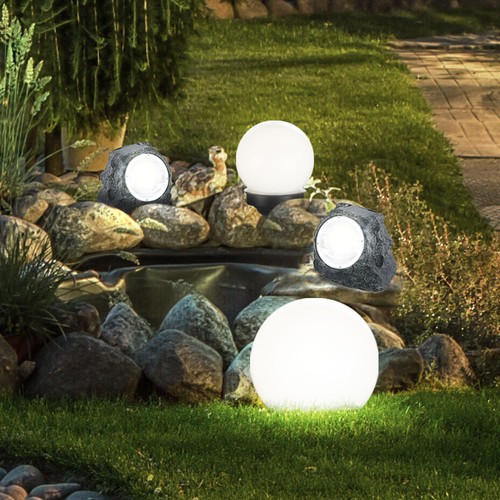 Led solar außen leuchten - 4x,