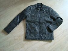 Männer Herren Leder Biker Motorradjacke Jacke Camouflage RED BRIDGE M6055 Gr. M