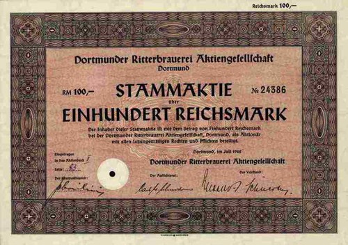 Dortmunder ritterbrauerei 1942 - dortmunder,
