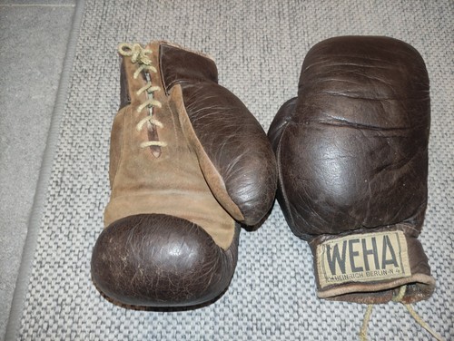 Antike boxhandschuhe weha w - "weha,