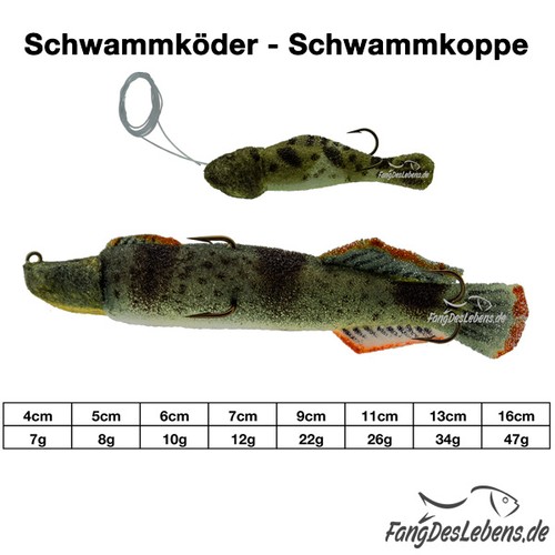 Schwammköder grün huchen - schwammköder, grÜn,