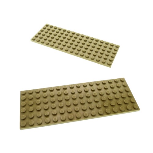 Lego bau platte 6x16 dunkel - 2x,