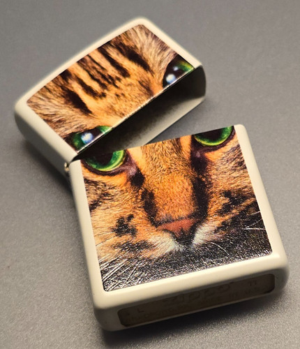 Zippo cat face weiß nur - cat,