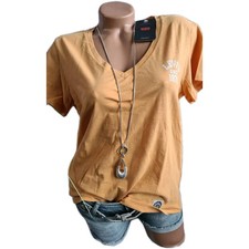 Levis Shirt Kurzarm Damen orange Logo Gr. M bis XL Kurzarmshirt Oberteil (1 502)