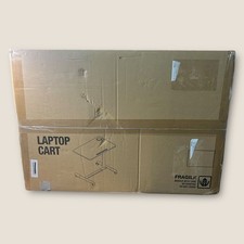 ETHU Höhenverstellbarer Beistelltisch mit 4 Rollen, Mobiler Stehpult & Laptoptis