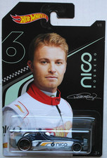 Hot Wheels F-Racer schwarzblaumetallic/weiß Nico Rosberg Neu/OVP Rennwagen HW