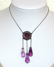 Collier kette amethyst - collier,